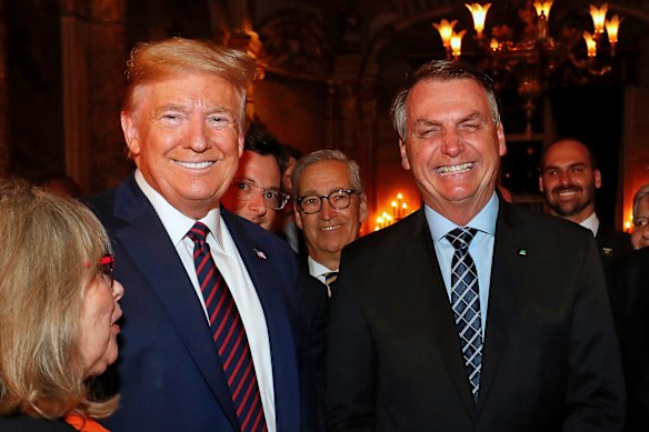 Trump con Bolsonaro en Mar-a-Lago en 2022.