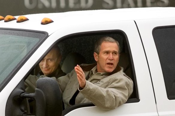 Vladimir Putin y el ex presidente George W. Bush disfrutaron de una relación a menudo convivial.