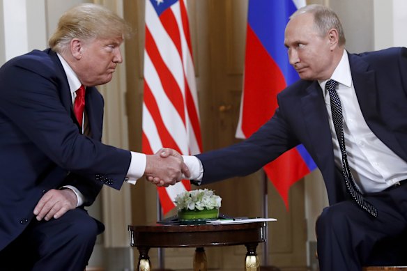 Donald Trump y Vladimir Putin en Helsinki en 2018.