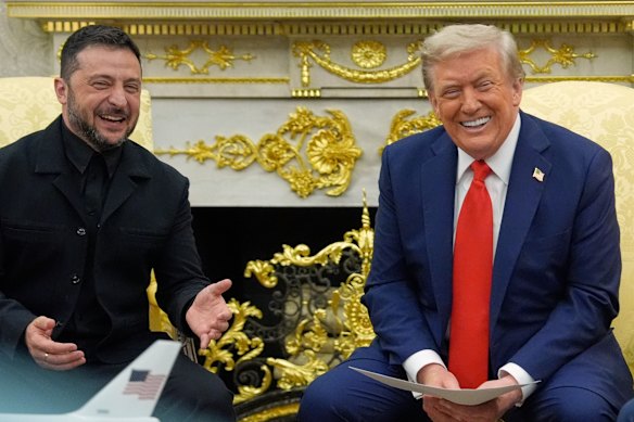 Trump y Zelensky encontraron humor durante la conferencia de prensa.