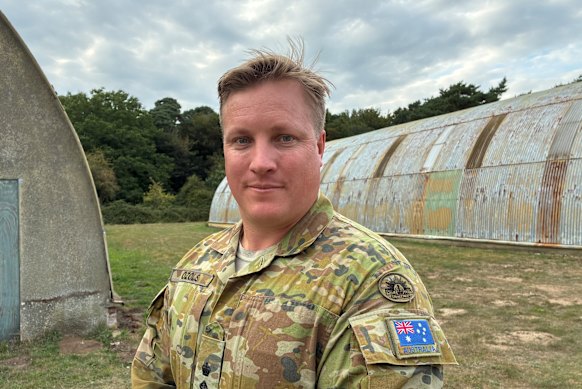 El teniente coronel Jonathan Ozols del ejército australiano, el comandante adjunto de la Operación Interflex en el Reino Unido.