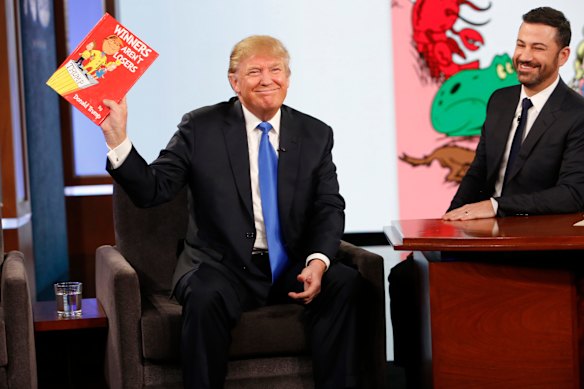 Donald Trump aparece en Jimmy Kimmel Live en 2015.