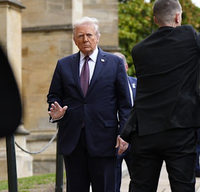 Donald Trump en Windsor Castle, en el Reino Unido, el miércoles.