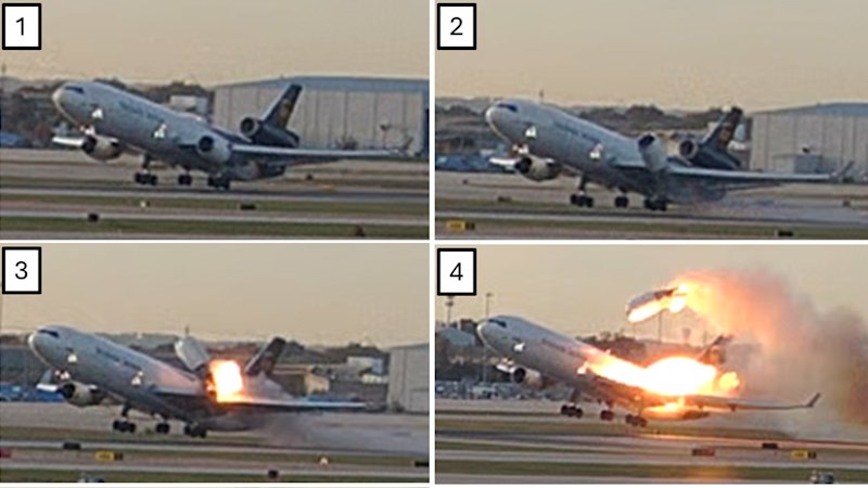 Encuentran grietas por fatiga en un avión de carga estadounidense que se estrelló al despegar y mató a 14 personas